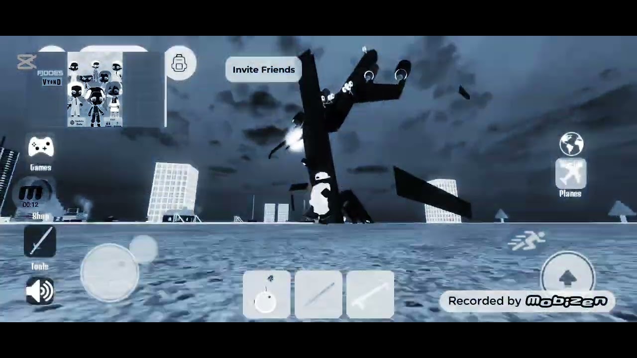DESTORY AIRPLANES WITH WHITE EFFECT 