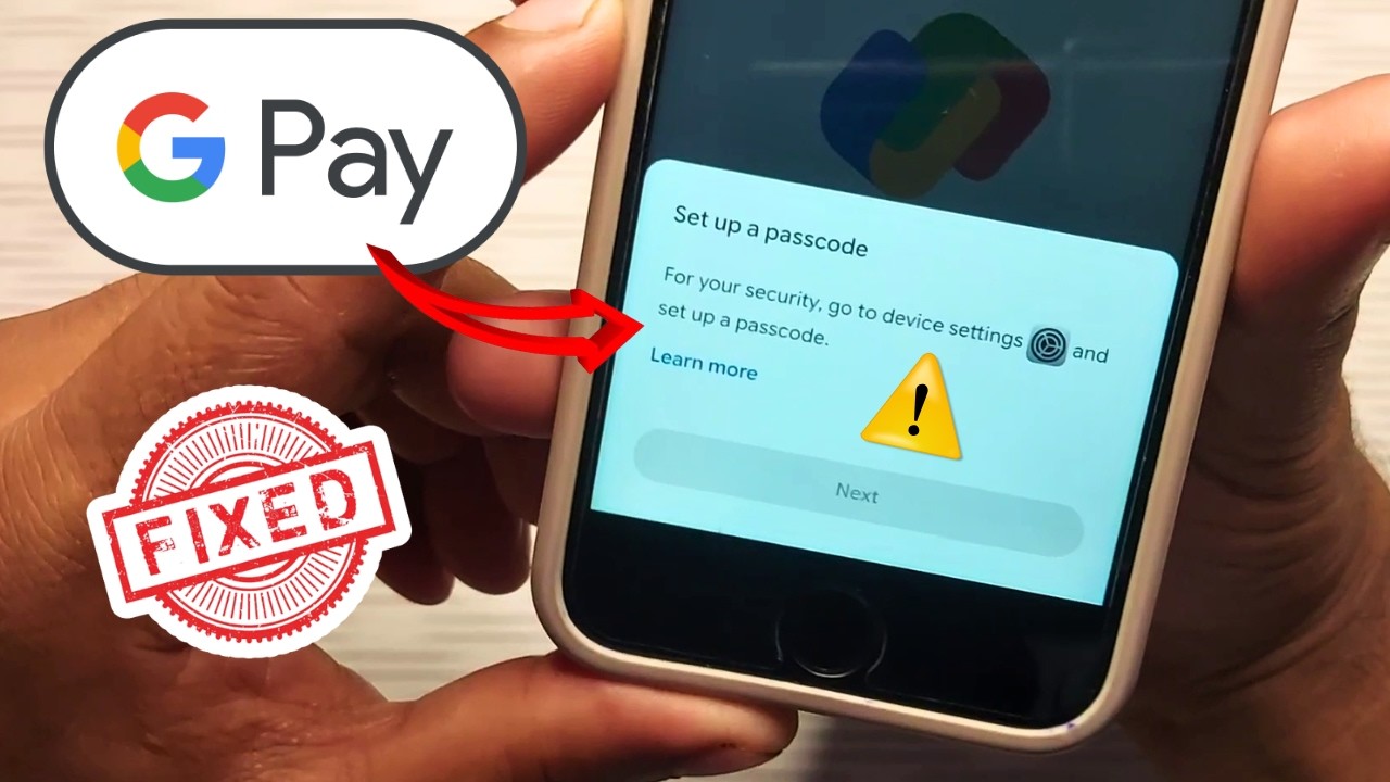 How to Fix Google Pay Showing Set up a Passcode Error on iPhone | Google Pay Set up a Passcode Fixed
