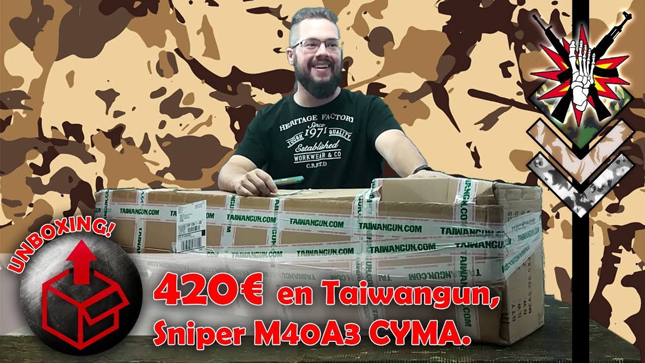 Unboxing Taiwangun: Sniper M40A3 CYMA. 420&euro;