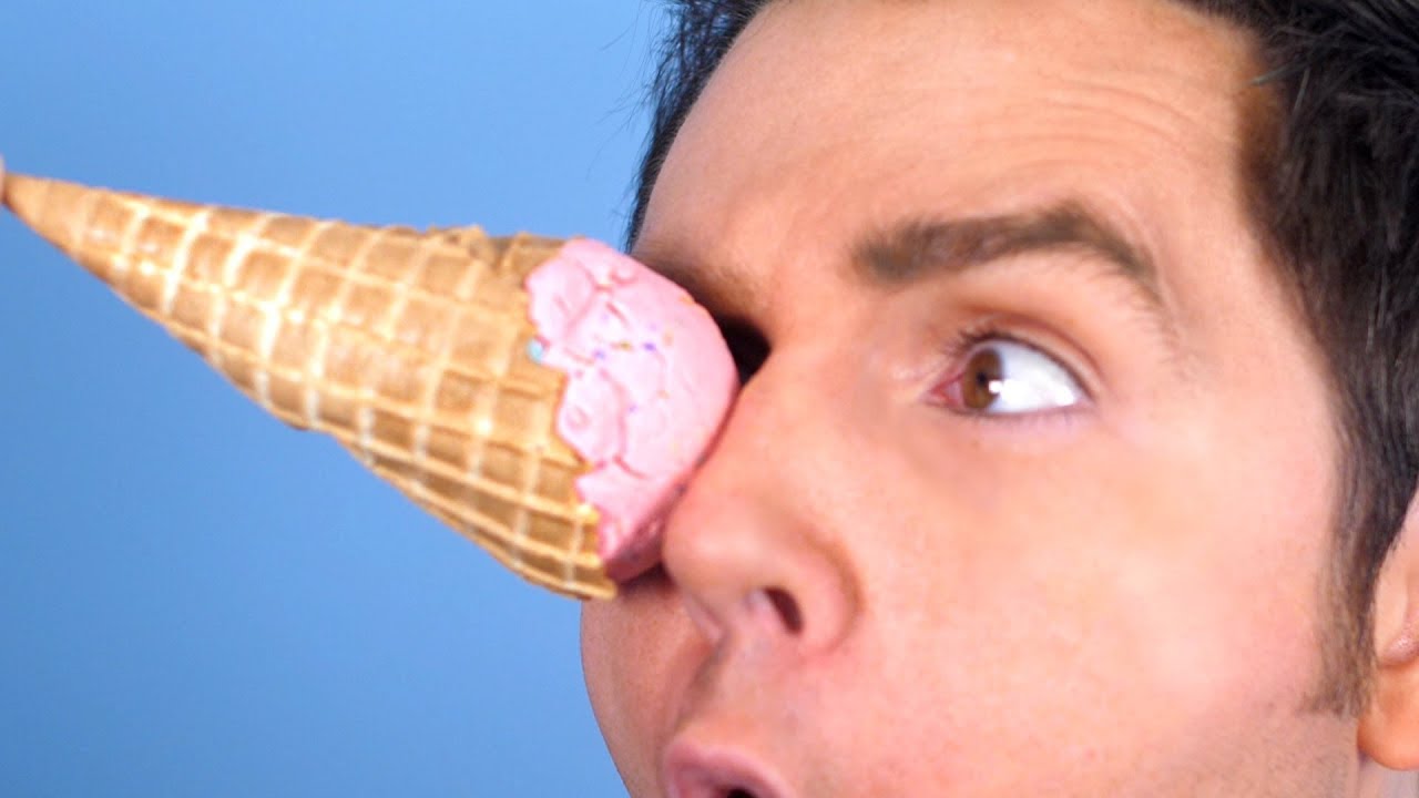 ICE CREAM IN EYE!