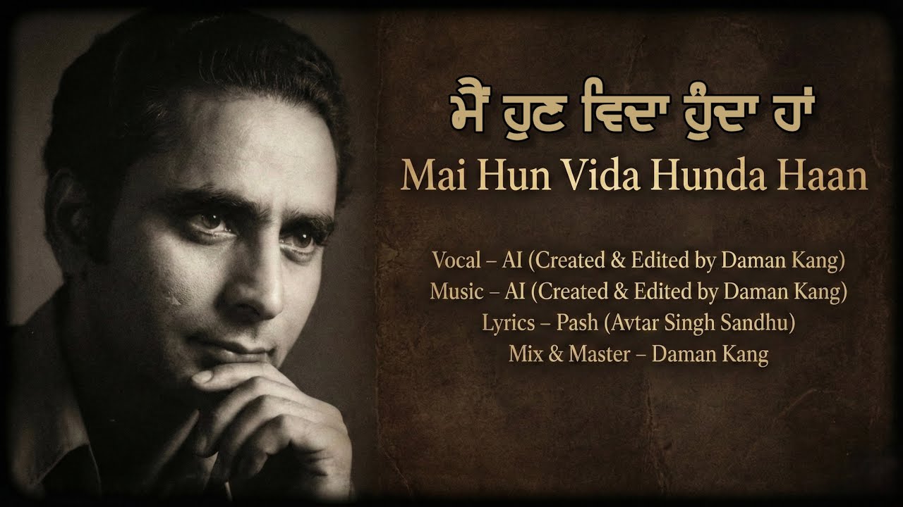 Mai Hun Vida Hunda Haan || Pash Avtar Singh Sandhu || Daman Kang ||