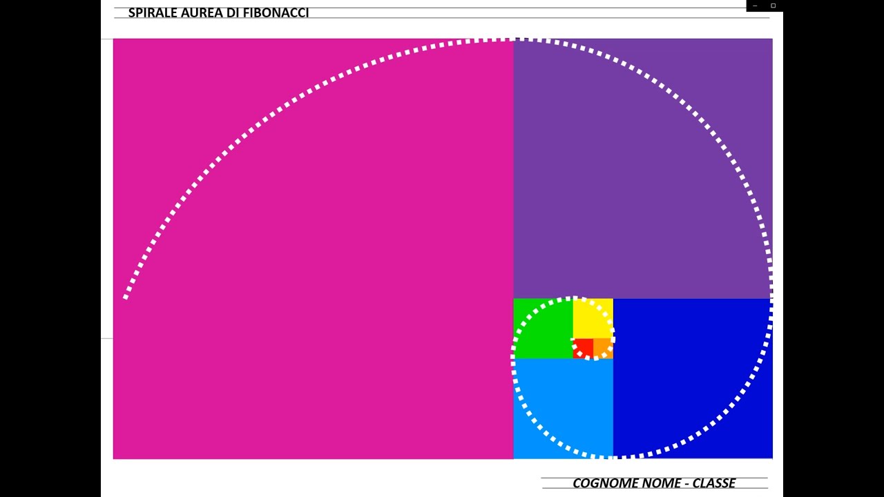 Dis. Geometrico. Spirale aurea - Fibonacci