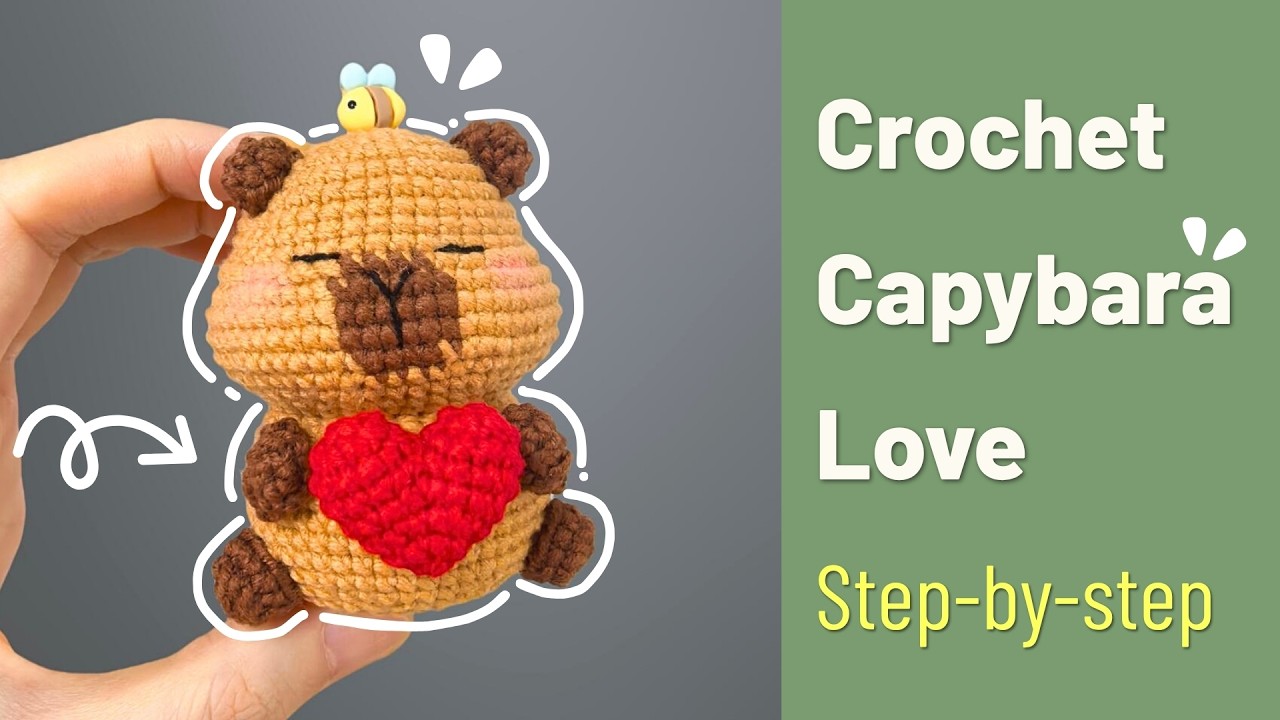 Capybara Crochet for Valentine's Gift ❤️ | Very Easy for Beginner