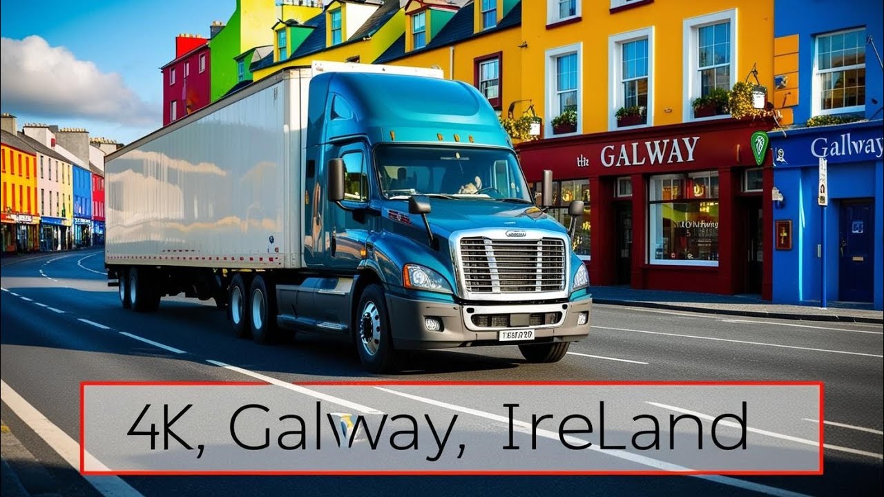 GALWAY Irlanda // TIR COMUNITATE // Cum sa manevrezi TIR - ul pe stradute
