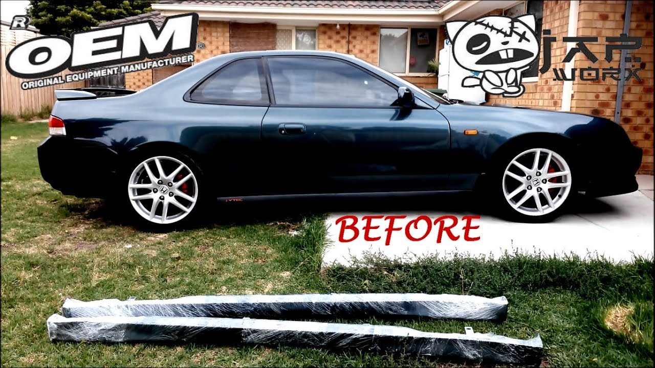 HONDA PRELUDE JDM OEM SIDE SKIRTS INSTALL