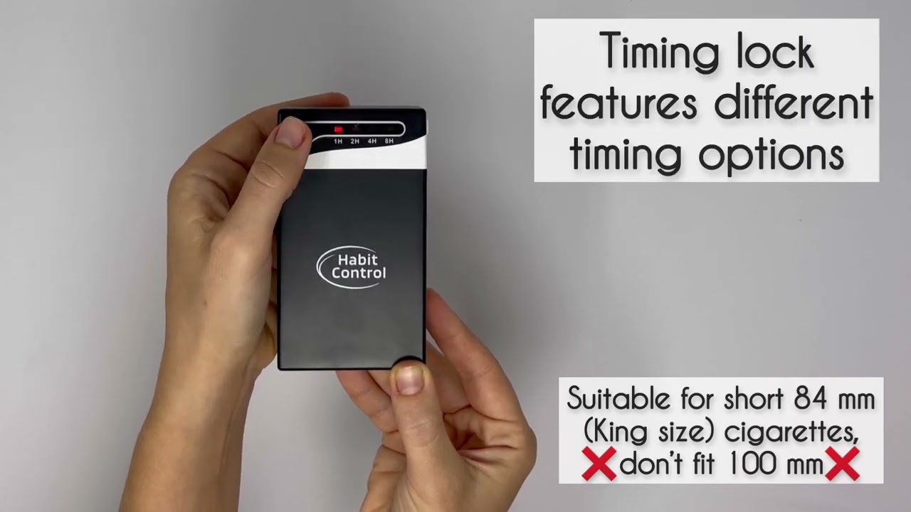 Cigarette case with a timer Habit Control. How to smoke less?
