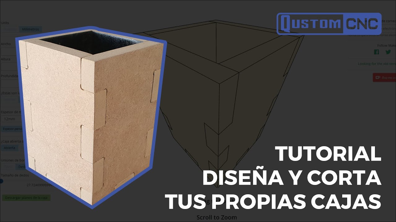 TUTORIAL | COMO DISEÑAR Y FABRICAR CAJAS MADERA CON ROUTER CNC Y PLATAFORMA MAKER CASE | QUSTOM CNC