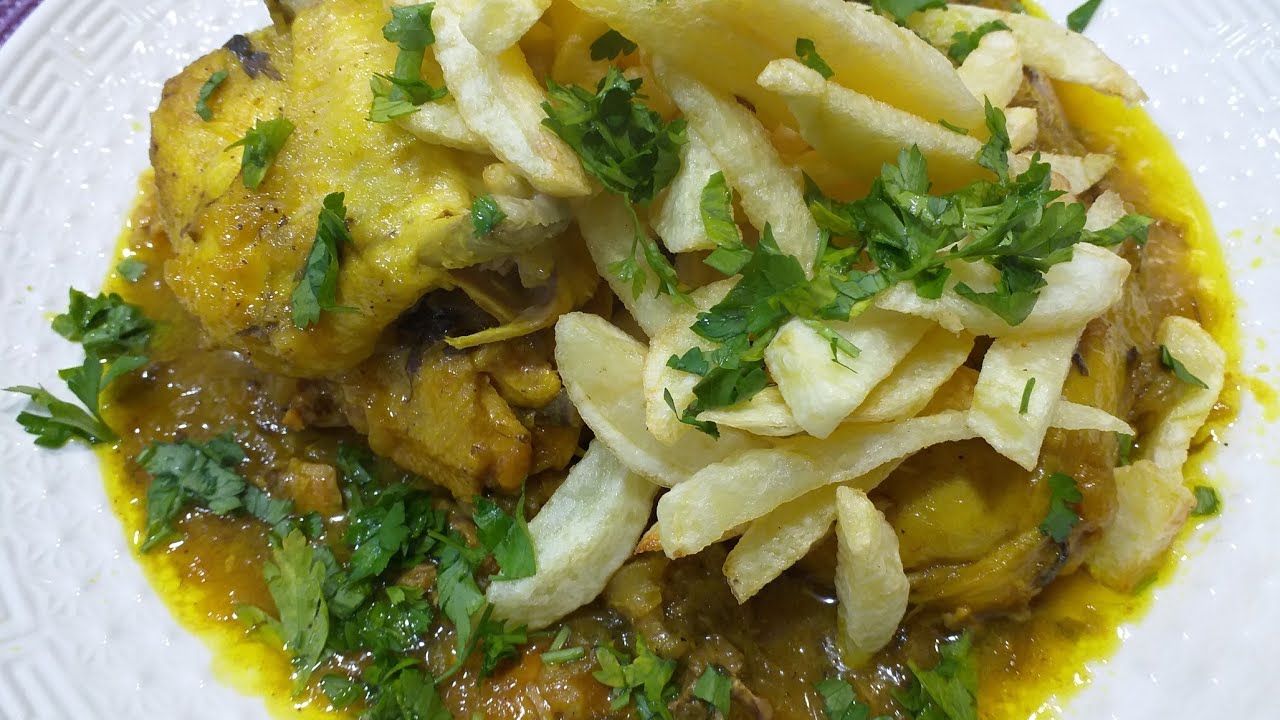 طاجين الدجاج بالفريت مجمر و معسل من الذ مايكون طبقي المفضل😋جربوه بطريقتي فيه بنة طواجن الاعراس