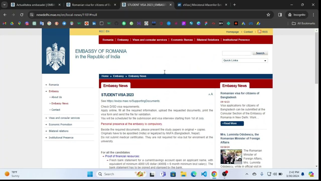 Documents required for student visa at the Romanian Embassy | Required docs for Student Visa | Ro...