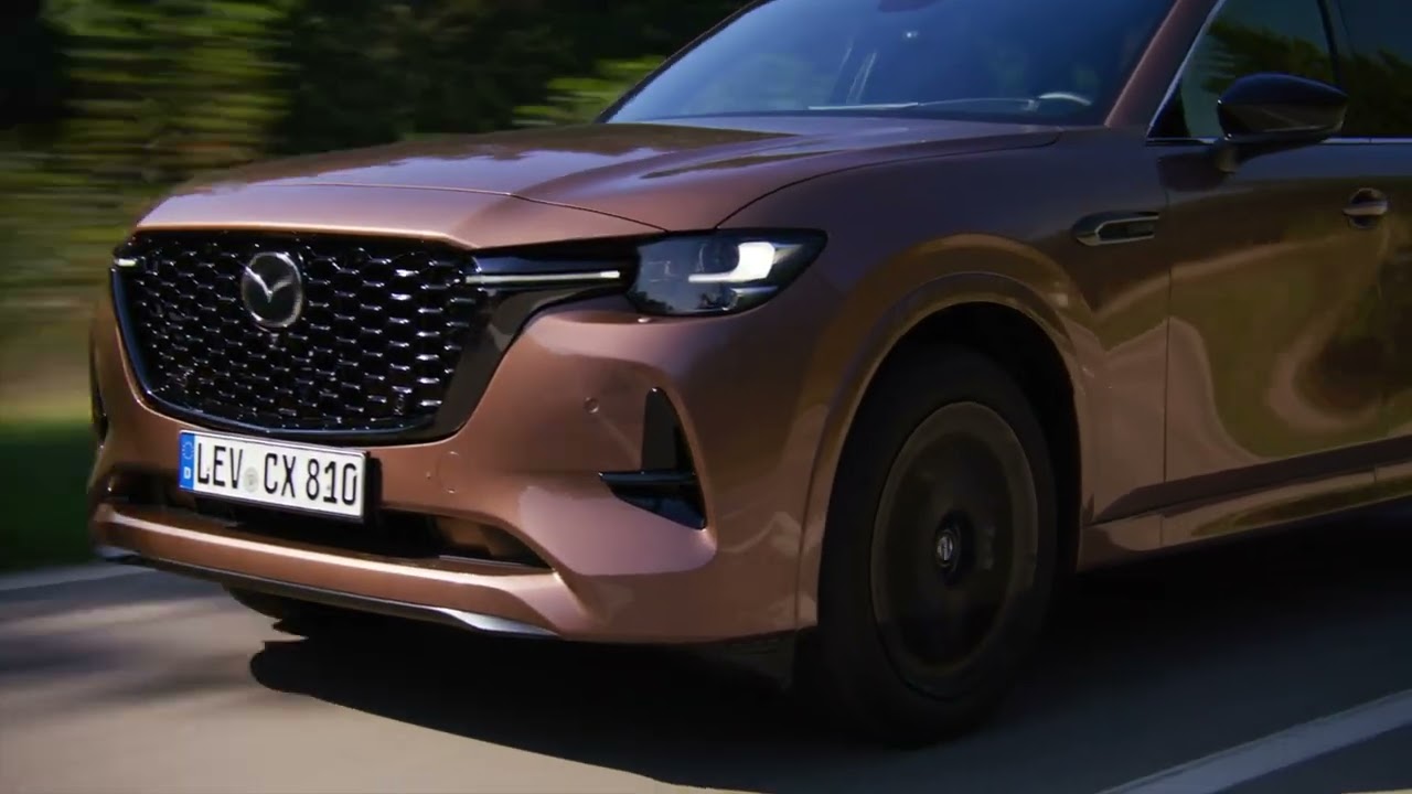 2026 Mazda CX-80 in Melting Copper Driving in Germany