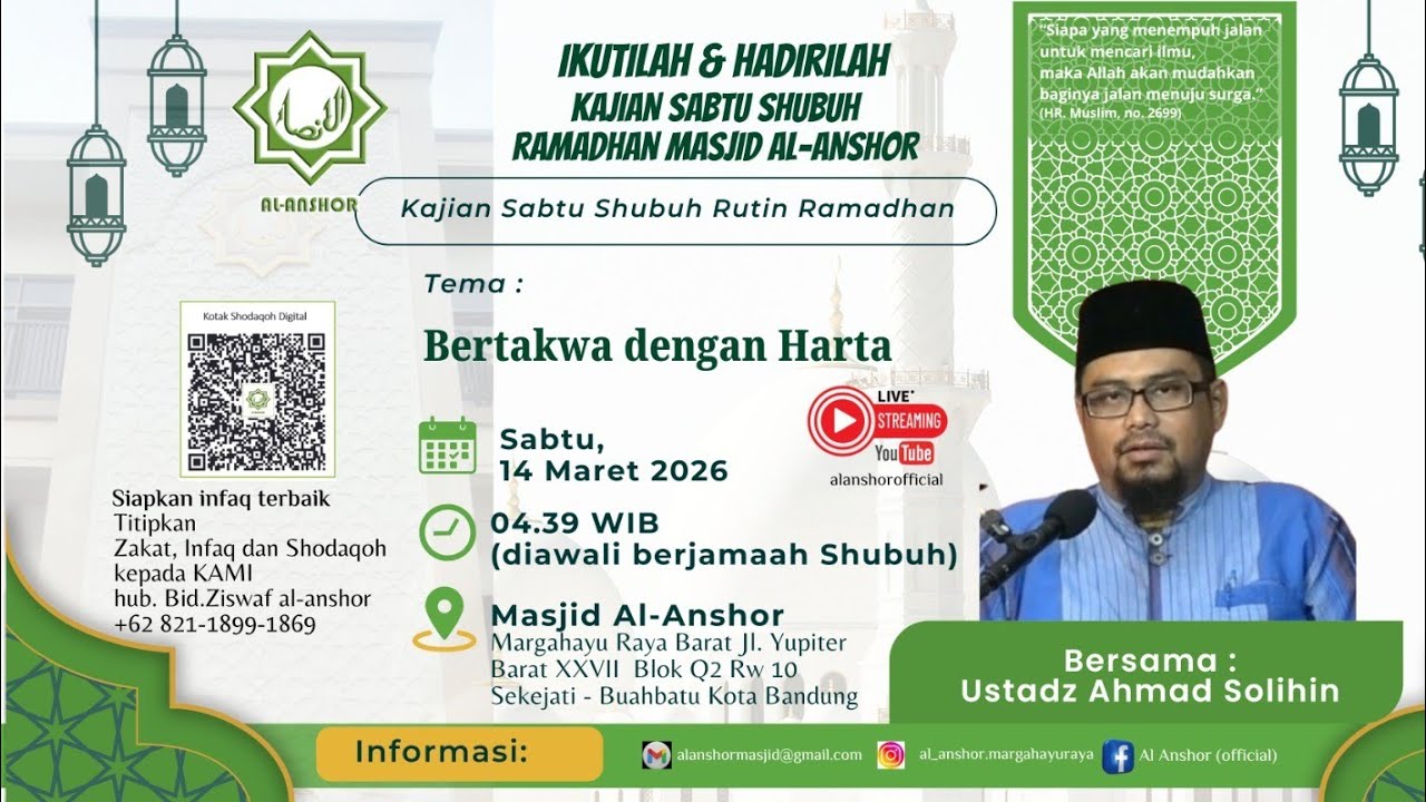 Kajian Sabtu Shubuh Bersama Ust Ahmad solihin