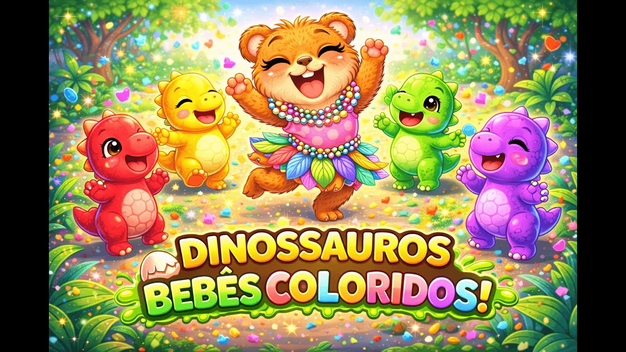 Capi Dança com Dinossauros Bebês Coloridos 🦖🌈 | Aprendendo as Cores Brincando (episodio 2)