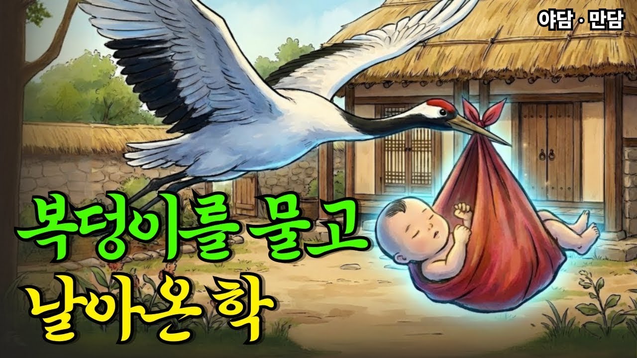 천재 아기를 데려다준 은혜갚은 학  야담 옛날이야기 사연