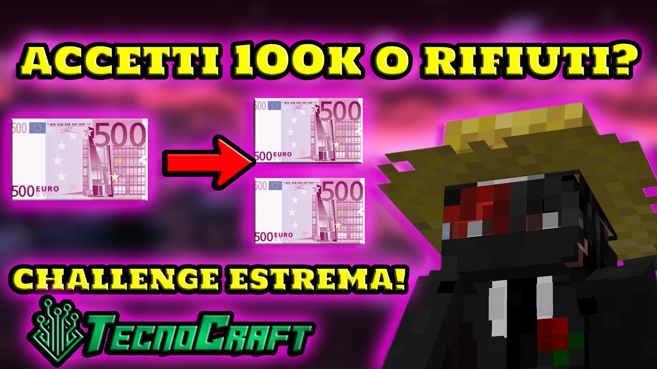 ACCETTI I SOLDI O LI RADDOPPIO E LI DO ALLA PROSSIMA PERSONA?!! TECNOCRAFT ROLEPLAY  *Sfida EPICA*