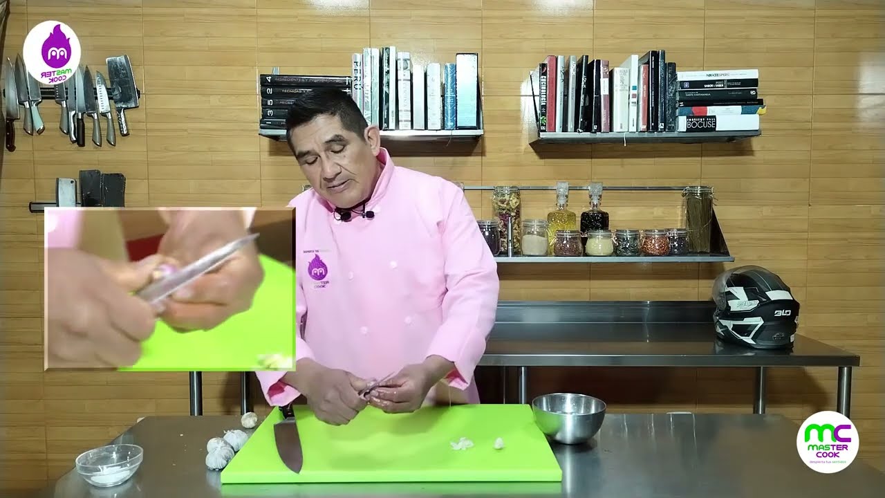 TECNICAS DE CORTES DEL AJOS Y SUS USOS 🟥⬜🟥 #tecnica #cocina #cortes #rapido #receta #streetfood