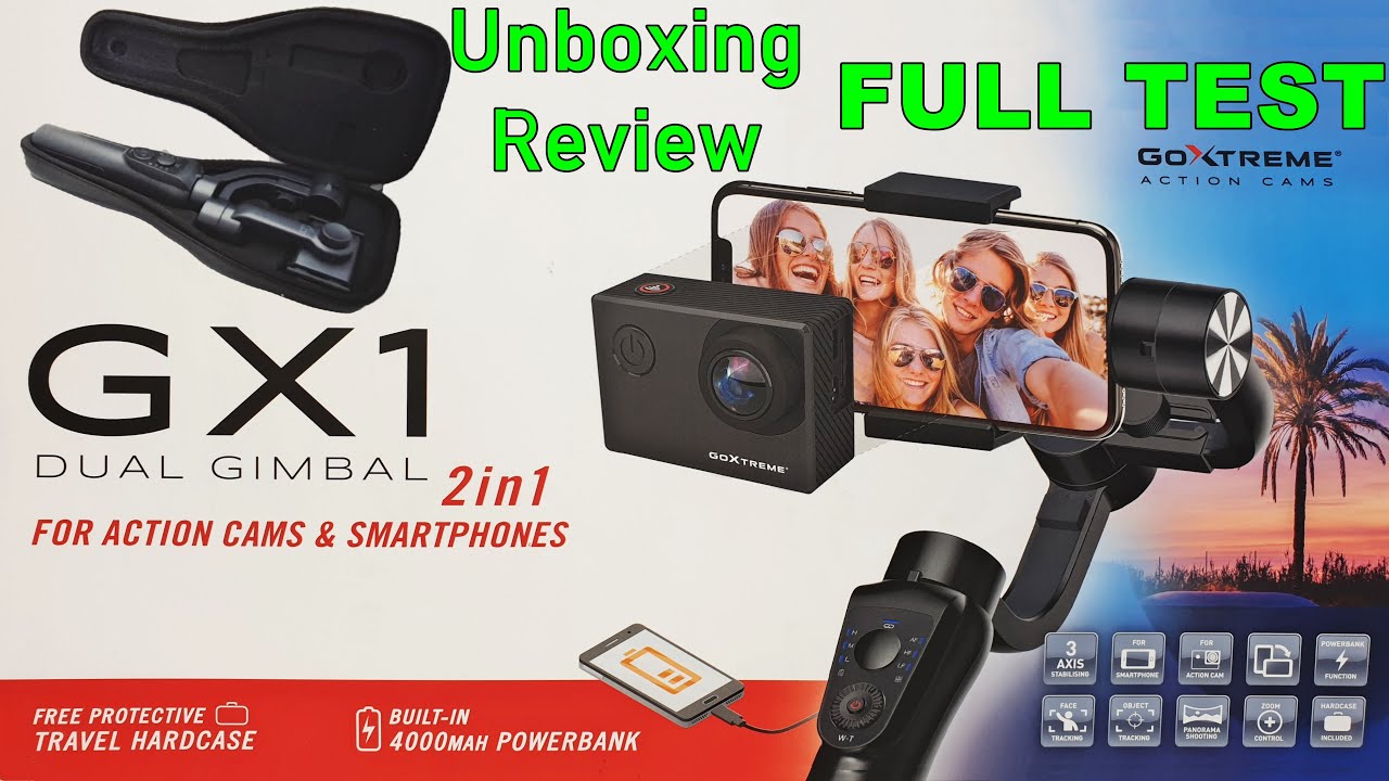 GoXtreme GX1 Dual Gimbal for Smartphones & Action Cams! Unboxing, Review, FULL Test+APP