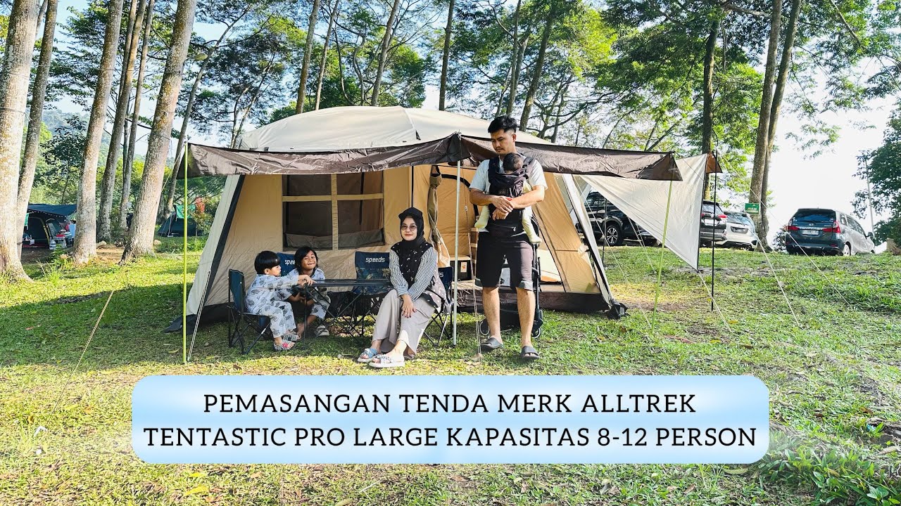 Review Cara Pasang Tenda Tentastic Pro Large Versi Terbaru dari Alltrek variasi warna Ivory .