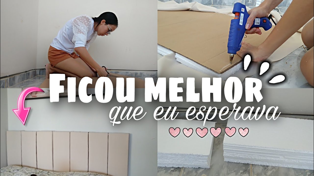 FIZ UMA CABECEIRA COM ISOPOR E PAPELÃO 😍😱 | muito fácil !!