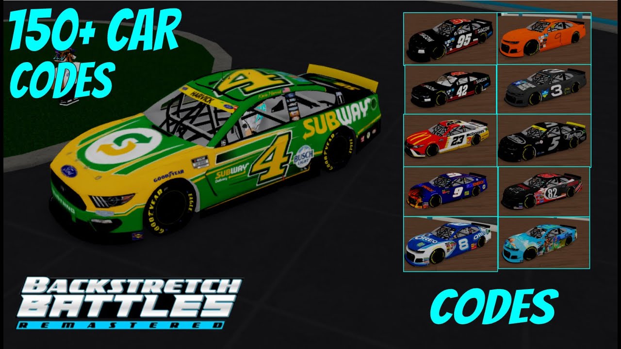 150+ NEW BBR CAR CODES! (Roblox Backstretch Battles)