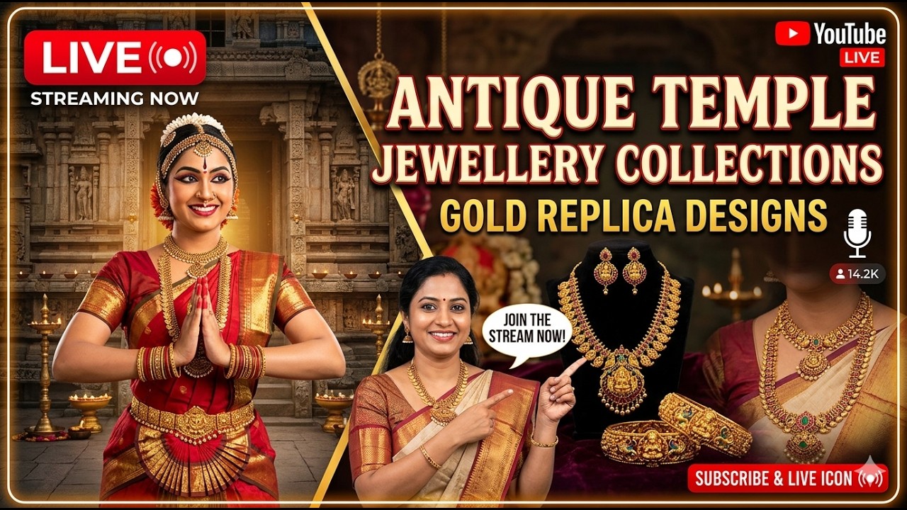 Antique Jewellery Collections Temple and Floral Designs Live from Jewelsmart