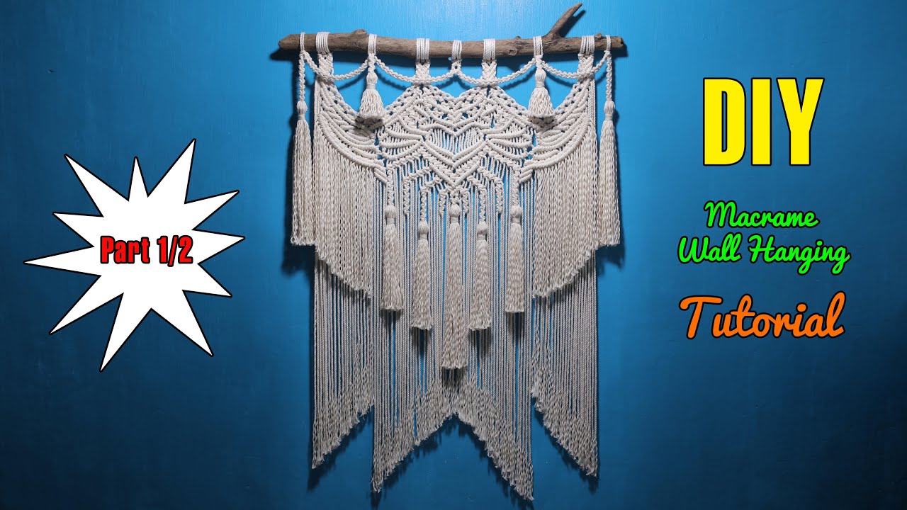 VALENTINE Driftwood Macrame Tutorial DIY Large Wall Hanging Design & Tutorial by LIT decor (Part 1)