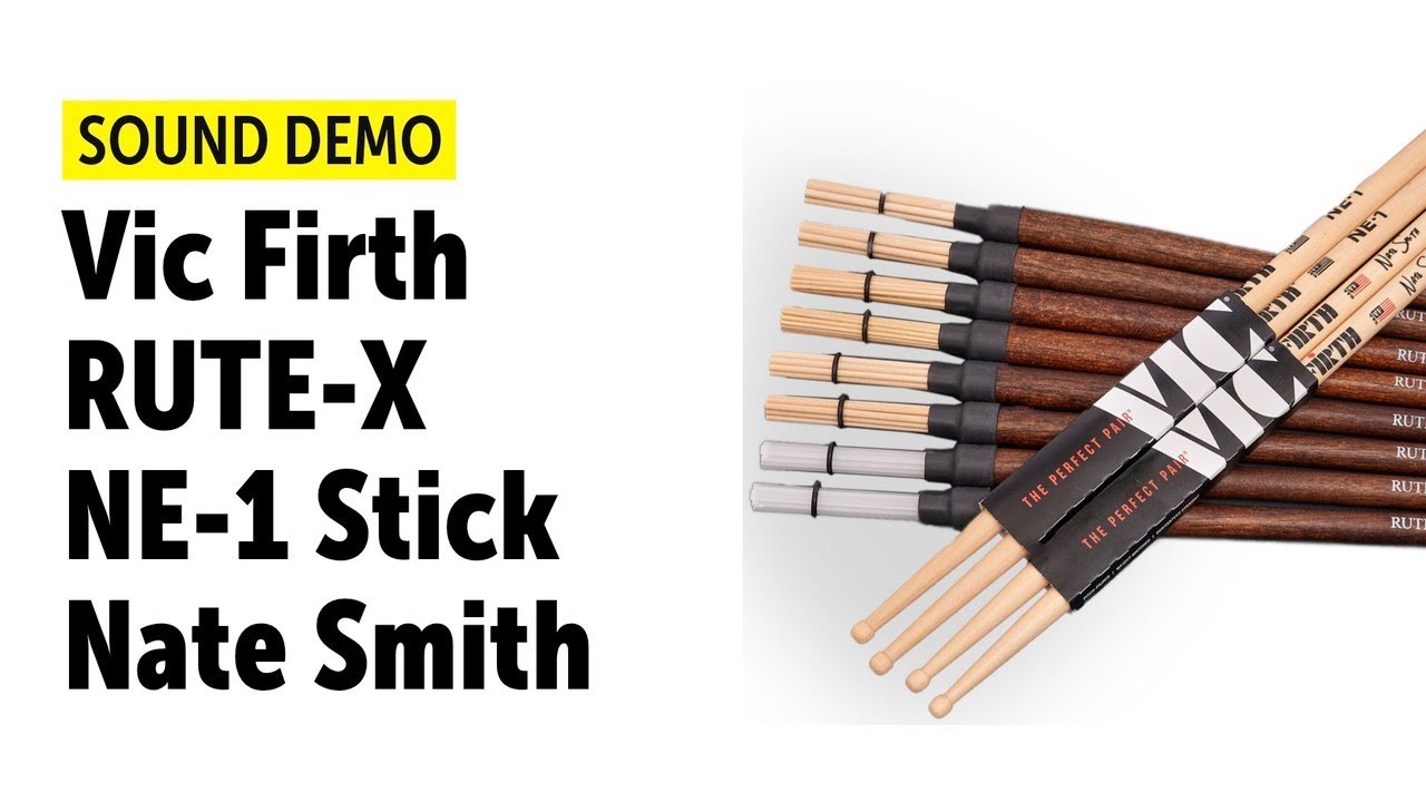 VicFirth | Rute-X  Brooms | NE-1 & Nate Smith Sticks | Sound Demo (no talking)