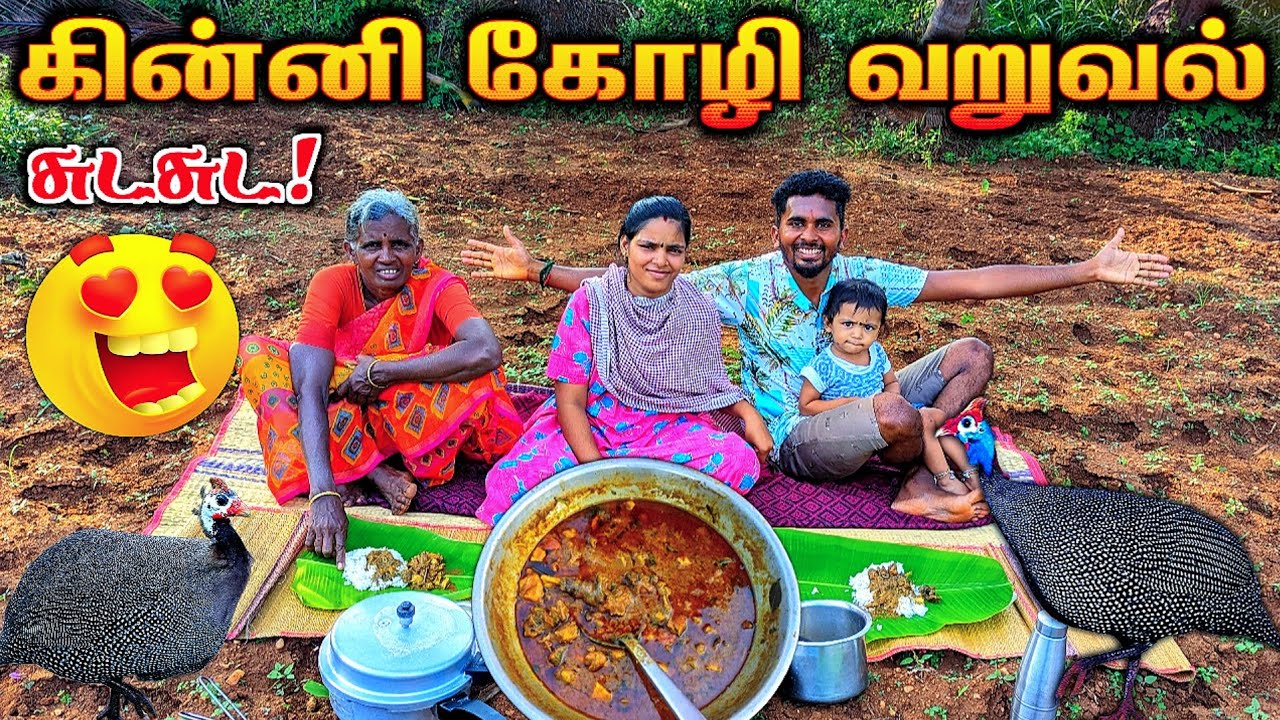 🔥கின்னி கோழி கிரேவி | கிராமத்து அழகிய வாழ்க்கை | GUINEA RECIPE | KINNI KOLI COOKING | K7