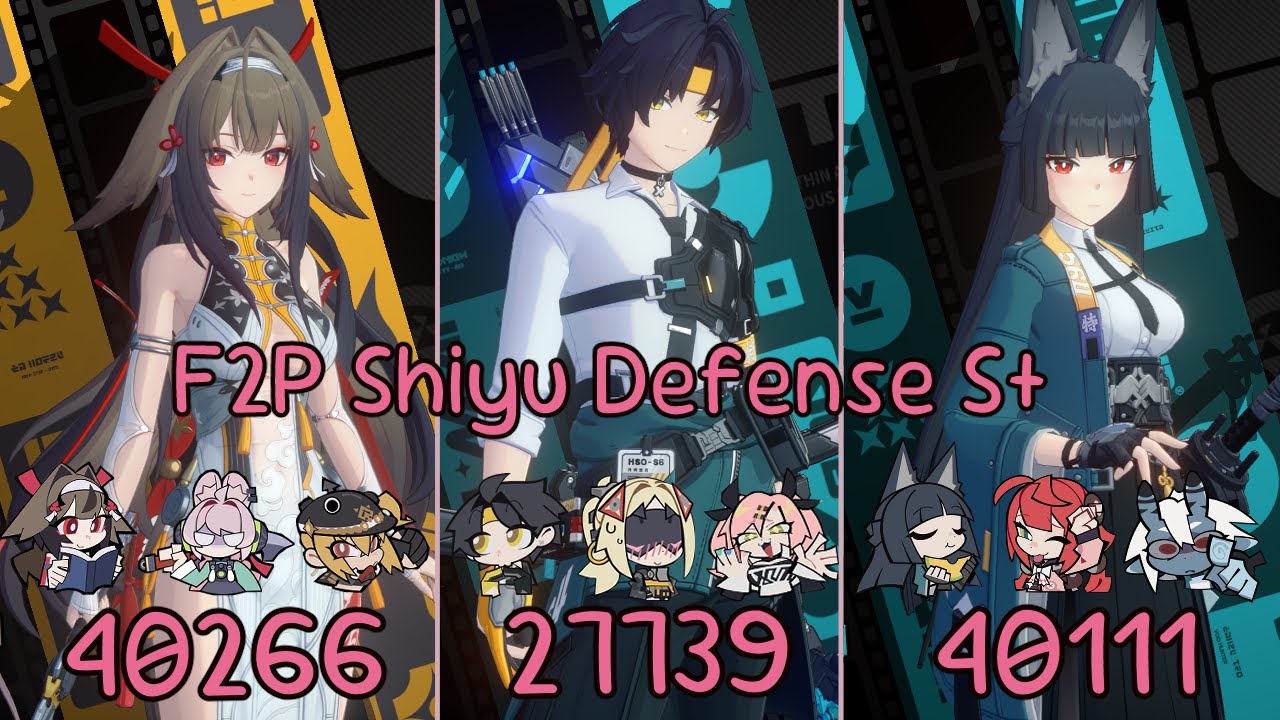 New Shiyu Defense S+ F2P Clear | M0W1 Ye Shunguang x M0W0 Harumasa x M0W1 Miyabi | Zenless Zone Zero