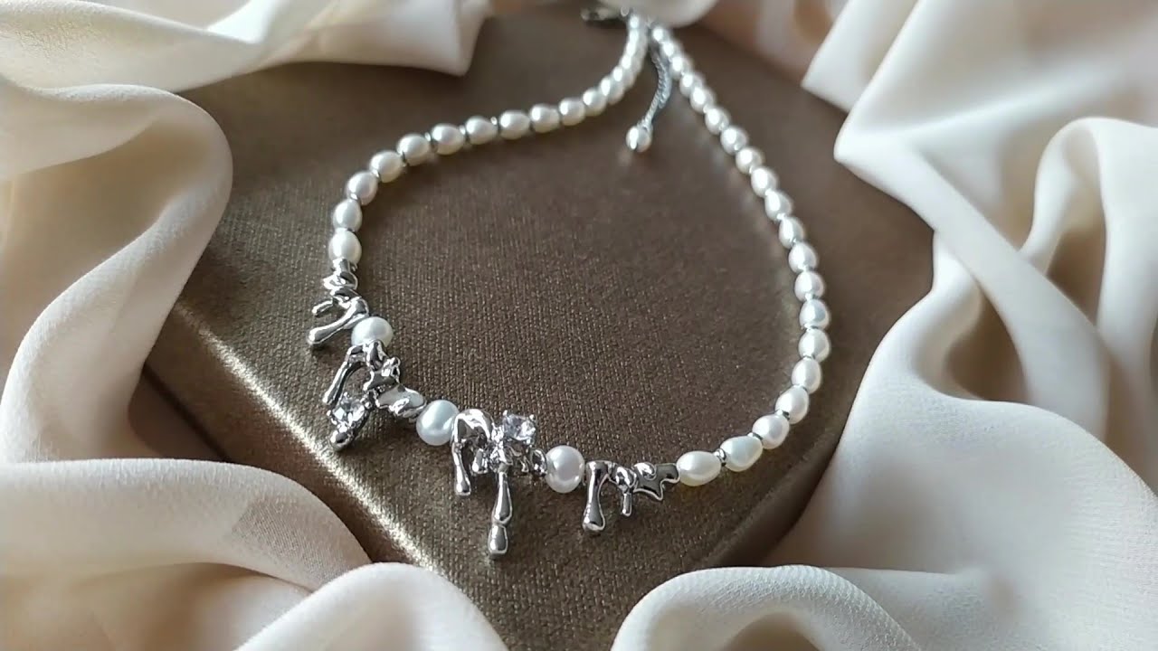 Колье чокер с жемчугом | Украшения из жемчуга | Колье из жемчуга | Бижутерия |чокер на шею 