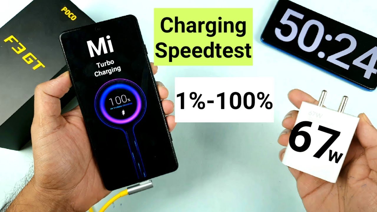 Poco F3 GT 67w Charging Speedtest 1%-100% 🔥🔥🔥