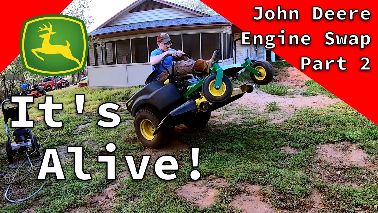 Замена двигателя на моём John Deere Z425, часть 2 | Garage Story