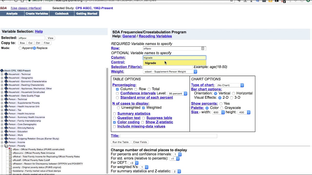 Checking CPS data before downloading an extract