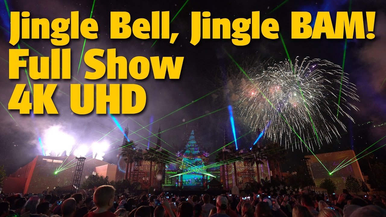 BEST VIEW 4K 'Jingle Bell, Jingle BAM!' Holiday Fireworks Show | Disney's Hollywood Studios