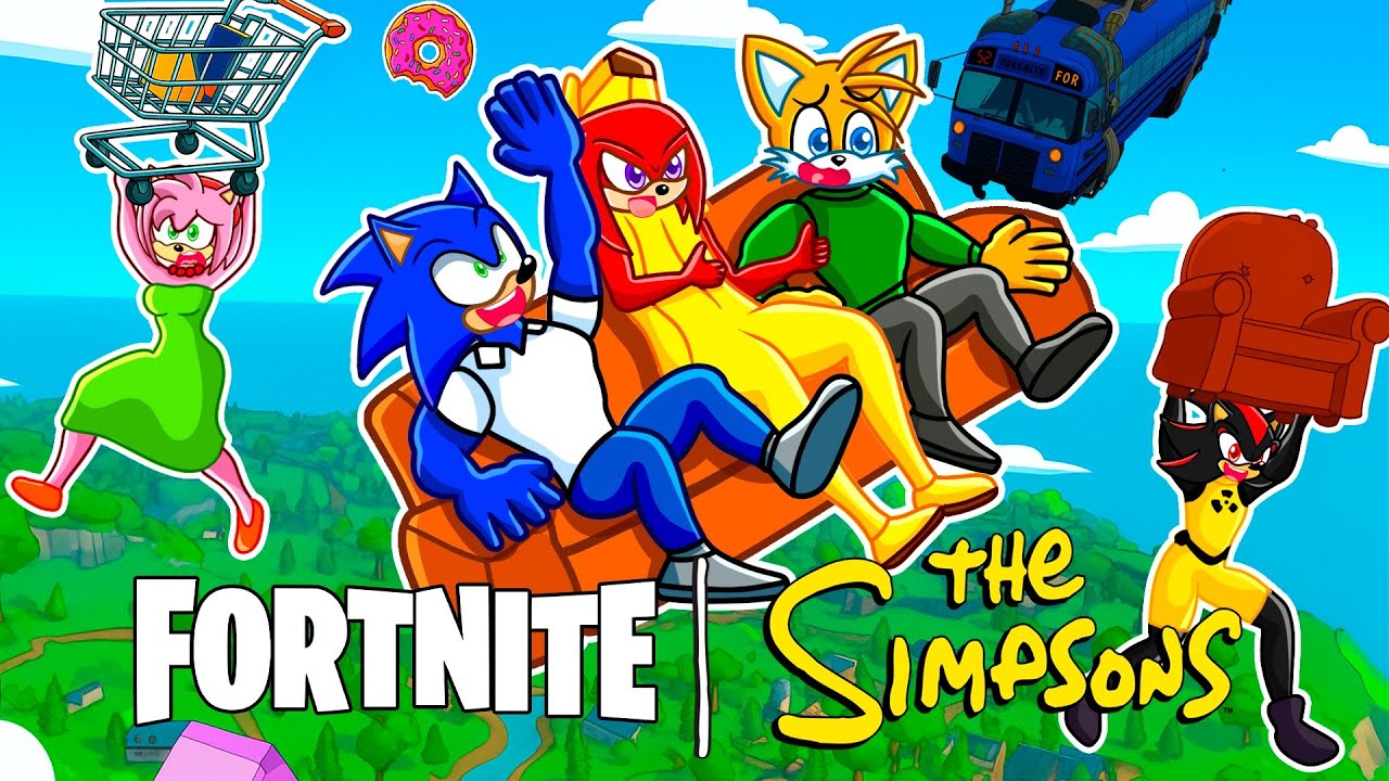 Sonic Juega a LOS SIMPSON en Fortnite!