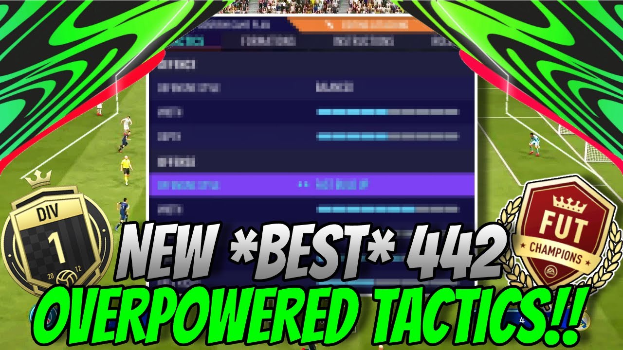 FIFA 21 *SUPER OVERPOWERED* 442 BEST META CUSTOM TACTICS/INSTRUCTIONS POST PATCH!! | FUT 21