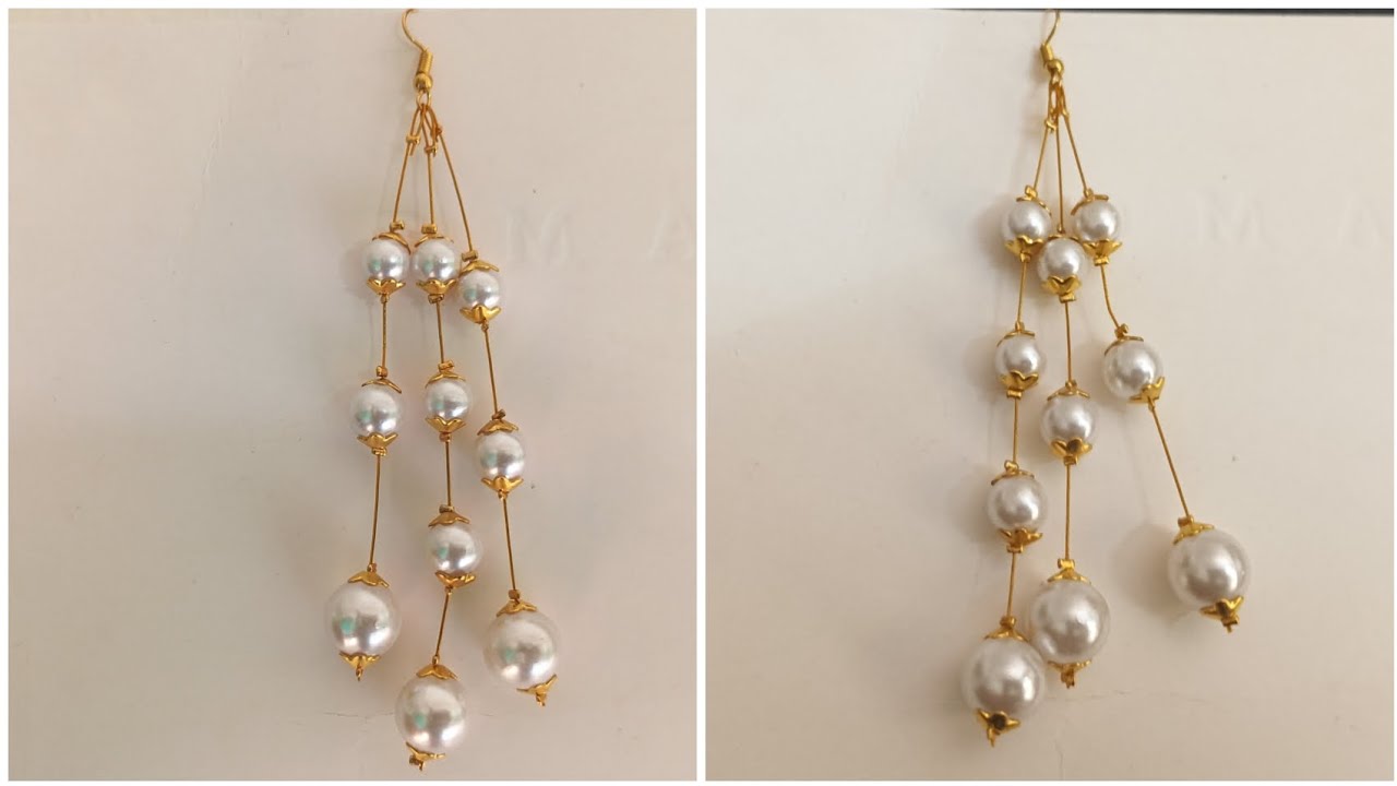 Earrings making athome /jwellery making athome with beads