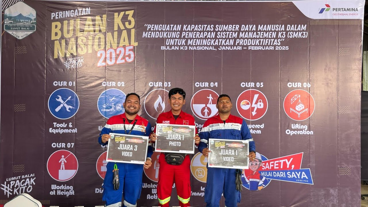 LOMBA VIDEO BULAN K3 NASIONAL ( PERTAMINA GEOTHERMAL ENERGY LUMUT BALAI UNIT 2 ) 