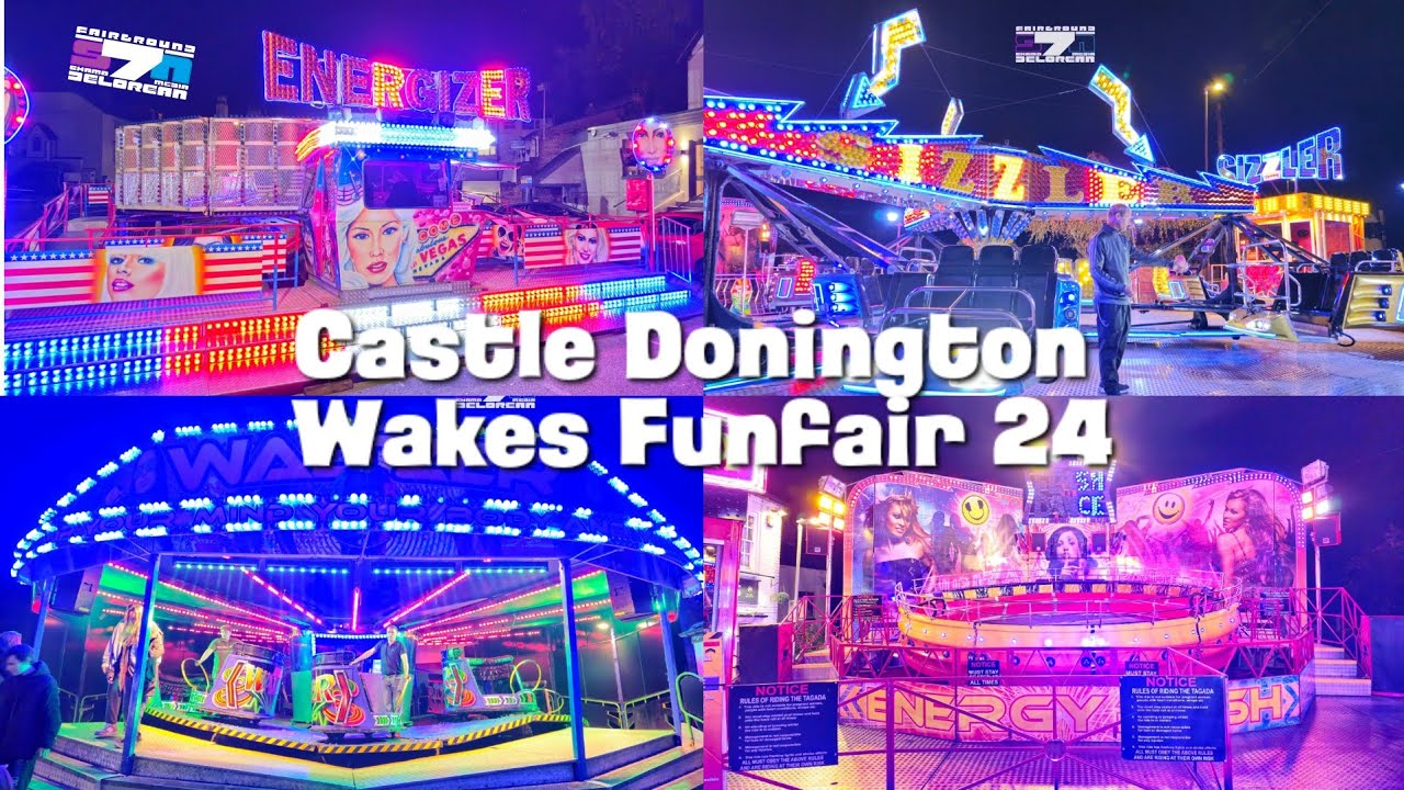 Castle Donington Wakes Funfair 2024. walk through.