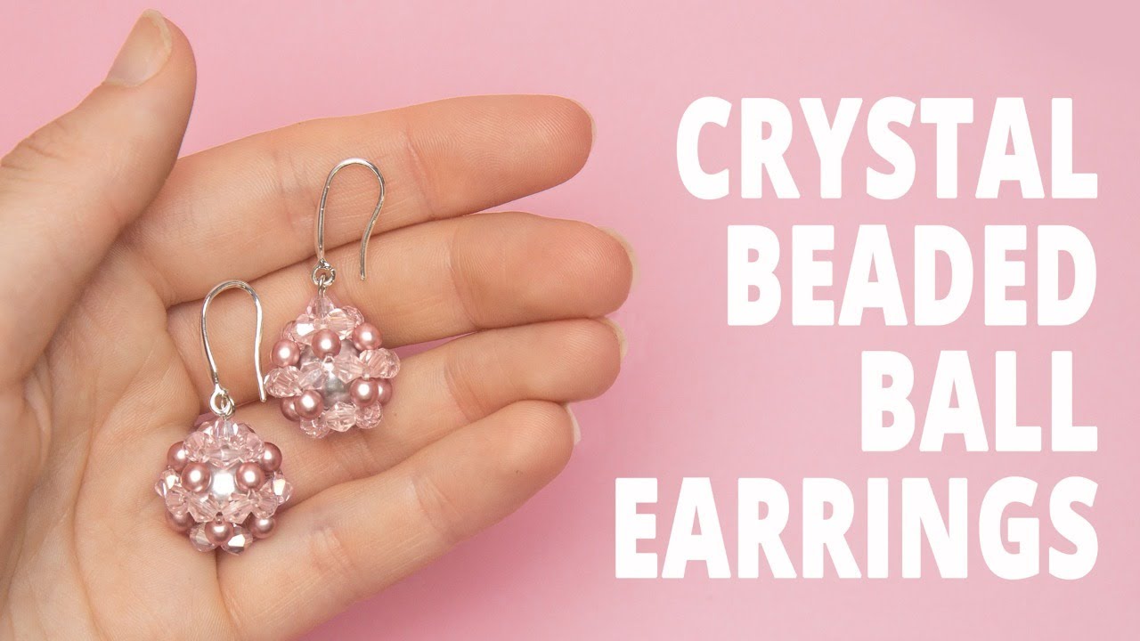 Crystal Beaded Ball Earrings | Super Easy Earrings for Beginners | Live Jewelry Tutorial
