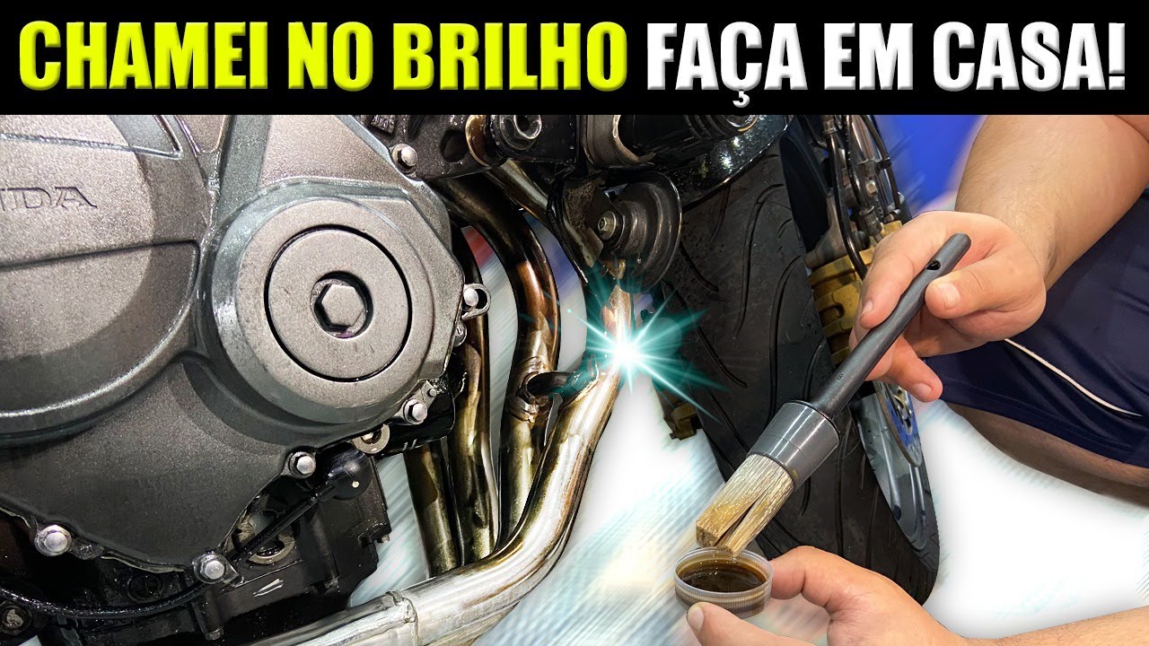 COMO LIMPAR ESCAPAMENTO DE MOTO E DEIXAR BRILHANDO | POLIR ESCAPAMENTO DE MOTO
