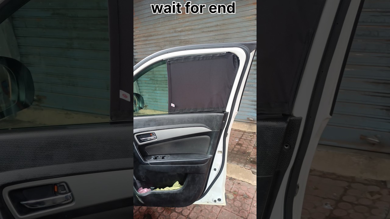 car curtains for Suzuki Brezza installing #curtains #carcurtain #carporium #brezza #shorts