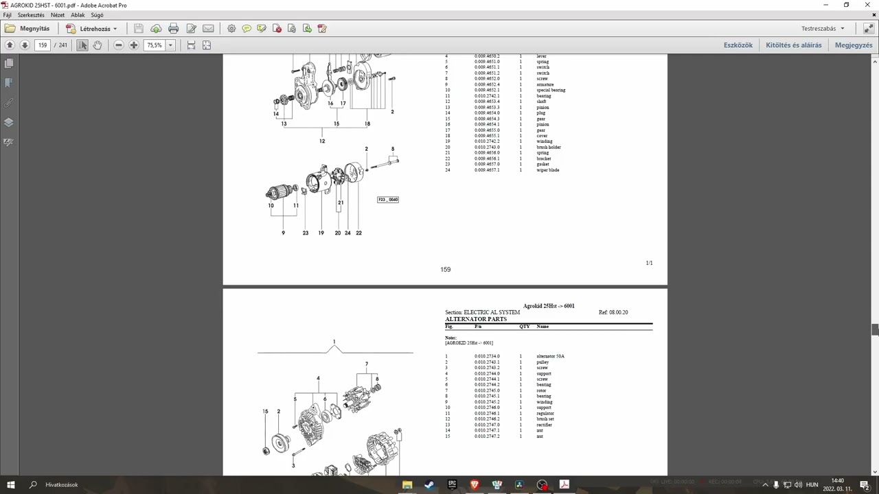 Deutz-Fahr Agrokid 25 HST (sn. 6001 - .....) parts catalog