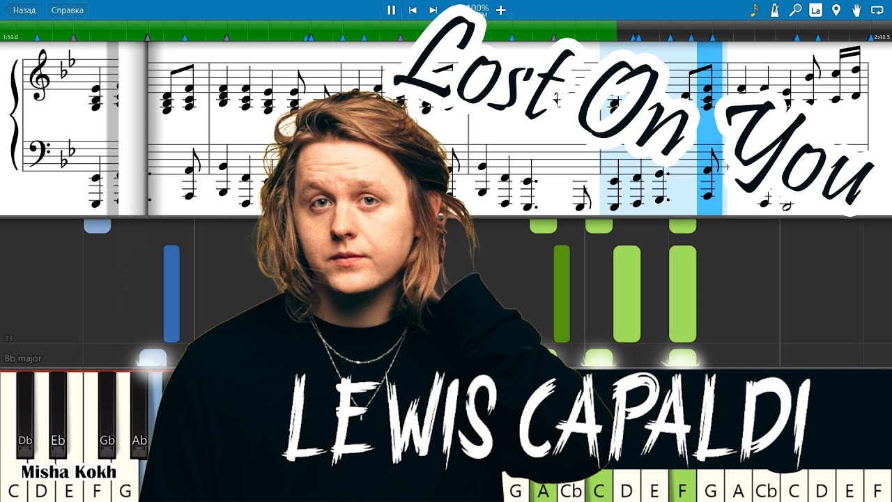 Lewis Capaldi - Lost On You [Piano Tutorial | Sheets | MIDI] Synthesia