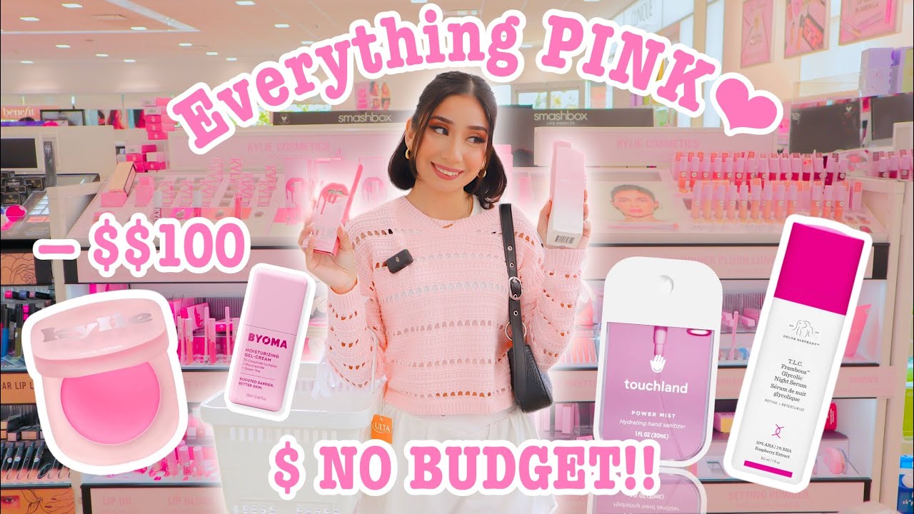 Buying only PINK VIRAL beauty products at ULTA | SHOPPING SPREE!!