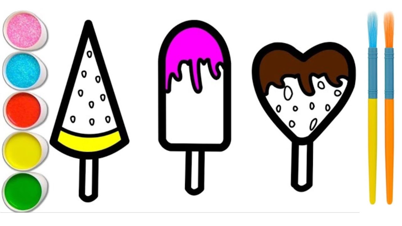 Ice Cream Drawing || How to draw Ice Cream Easy Step by Step || Cute Ice Cream Drawing for kids