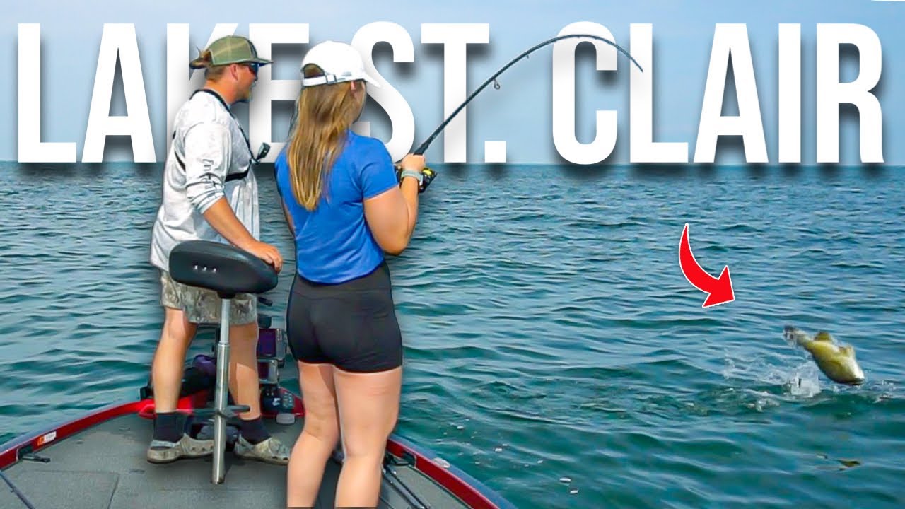 My Fiancé Hooked a MONSTER Smallmouth Bass on Lake St. Clair!