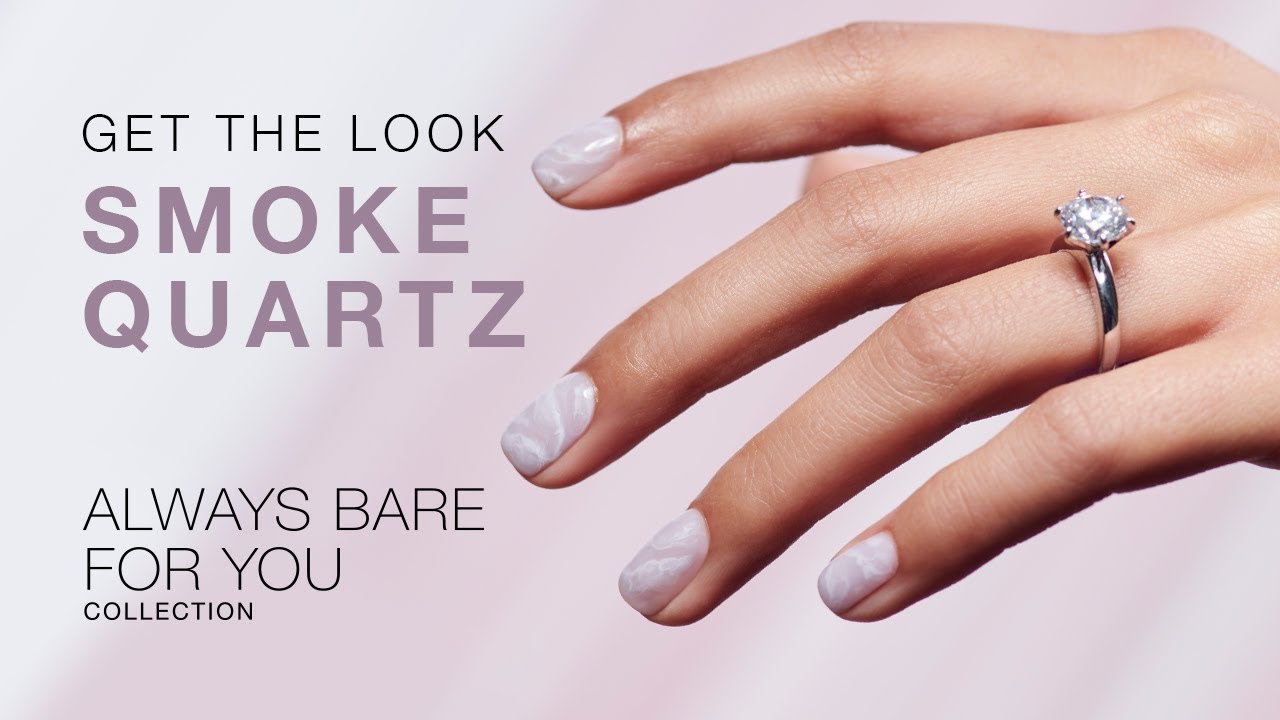 Bridal Gel Nail Art Tutorial: Smoke Quartz
