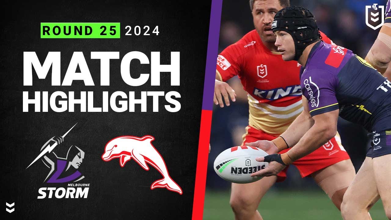 NRL Highlights | NRL 2024 | Storm v Dolphins | Match Highlights