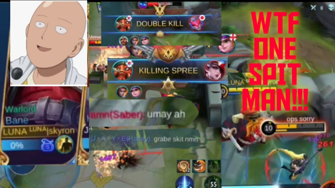 MOBILE LEGENDS: BANE GAMEPLAY, META BUILD, ONEHIT COMBO!!! one spit man 😂😂😂