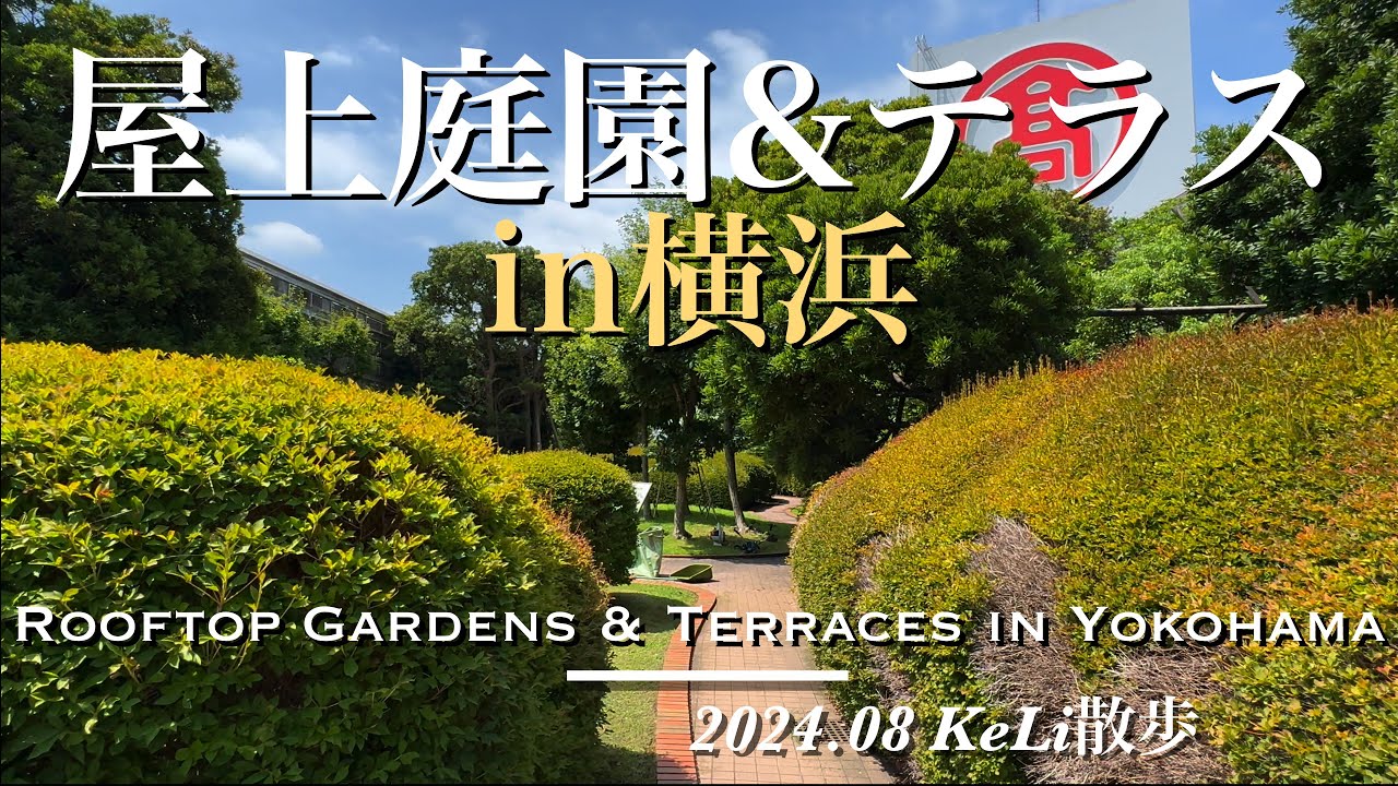 【4K】海風と太陽をエンジョイ！横浜駅周辺の屋上庭園・テラスを満喫しました！Enjoying rooftop gardens and terraces around Yokohama Sta.!